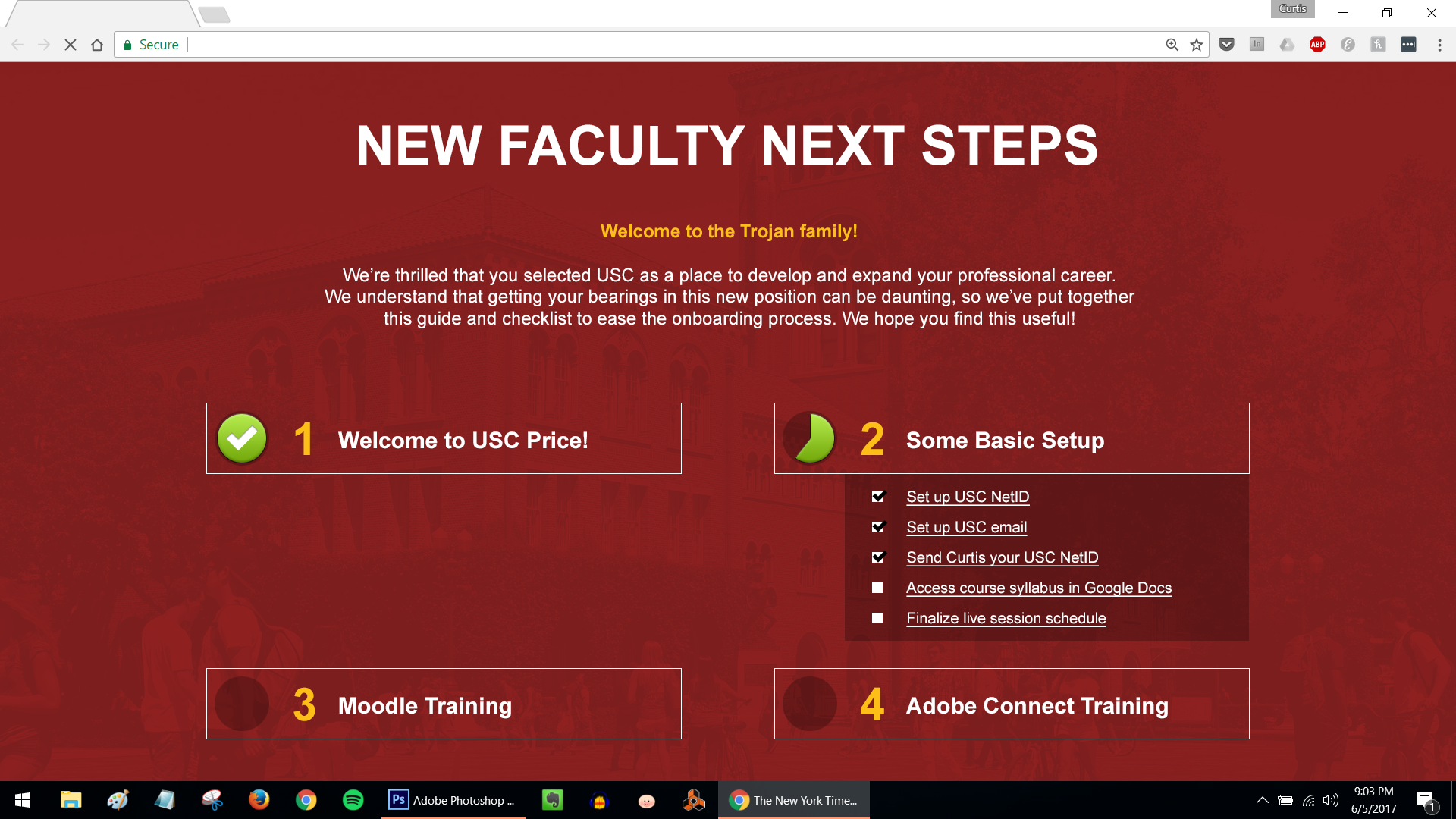 Portal prototype — version 2, homepage